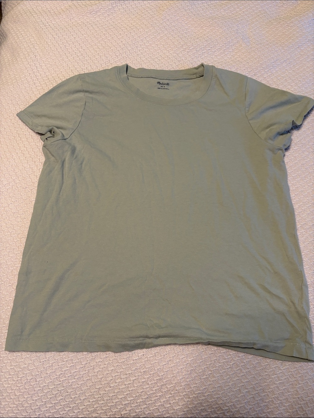 Madewell Crew Neck Tee in Sage Green